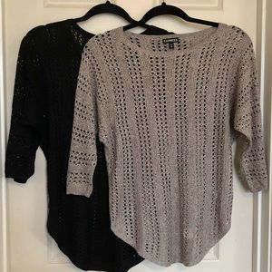 Women’s Express Knit Sweater Bundle Black & Beige size XS